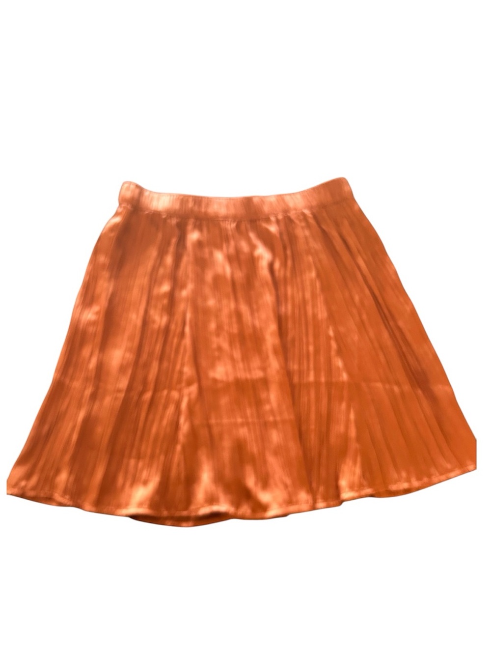 Loft NWT Orange rust pleated mini skirt